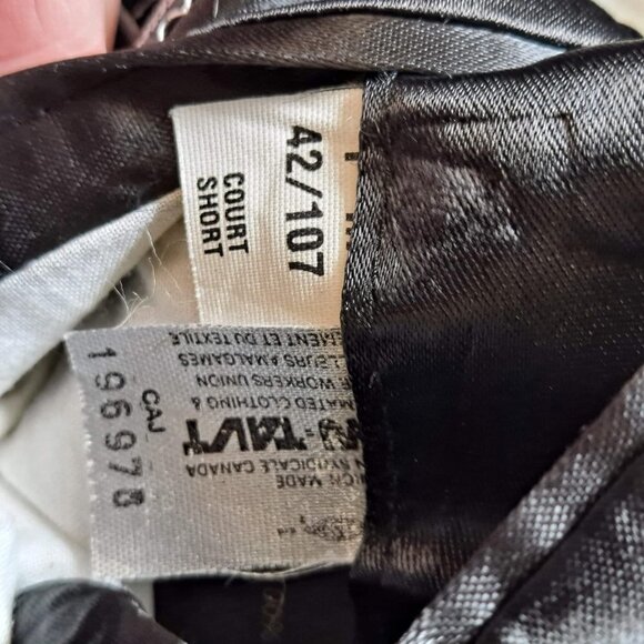 Harry Rosen Wool OverCoat Lined Samuelsohn Gray Herringbone Single Breasted - Picture 15 of 16